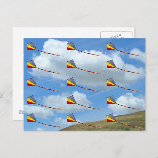 Postkarte - Kites in Formation (Vorne/Hinten)