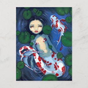 Postkarte "Koi Pond Mermaid"