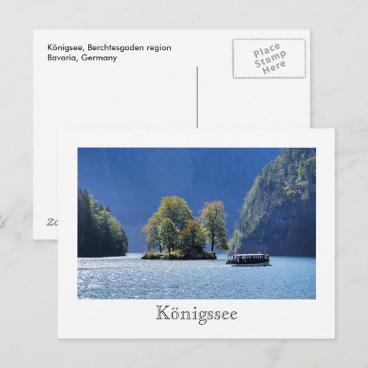Postkarte Königssee (Vorne/Hinten)