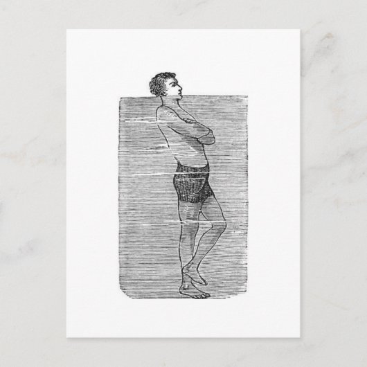 Postkarte 'Kopf über Wasser' (Vorderseite)