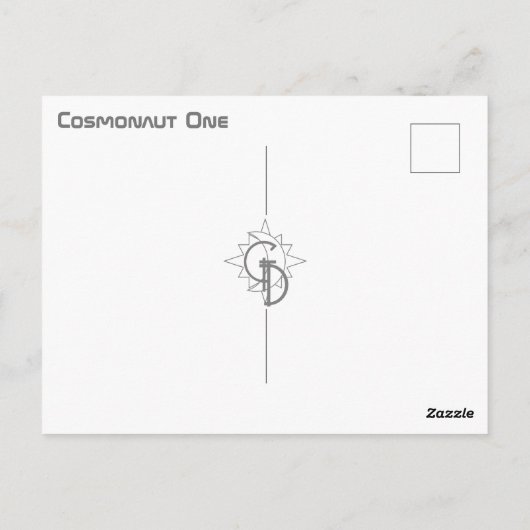 Postkarte Kosmonaut (Rückseite)