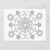 Postkarte - Kreise und Sterne bis Farbe (Vorderseite)