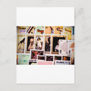 Postkarte, Kuba, Vintage Porto-Briefmarke, Porto Postkarte