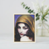 Postkarte Kunst mit einer schönen Sinti und Roma G (Stehend Vorderseite)