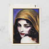 Postkarte Kunst mit einer schönen Sinti und Roma G (Vorne/Hinten)