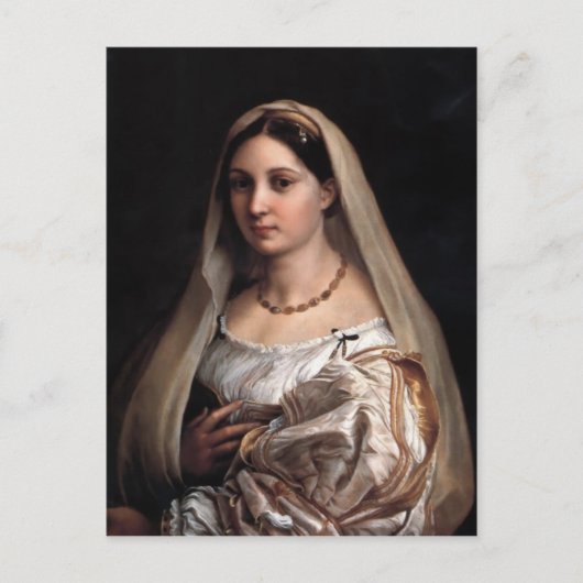 Postkarte La Donna Velata (Vorderseite)