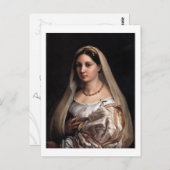 Postkarte La Donna Velata (Vorne/Hinten)