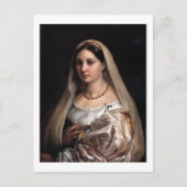 Postkarte La Donna Velata (Vorderseite)