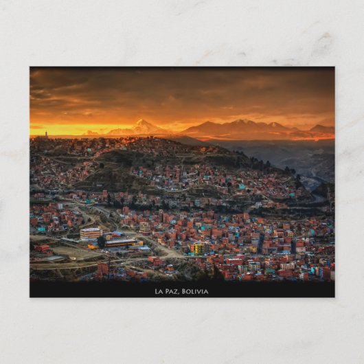 Postkarte La Paz, Bolivien (Vorderseite)