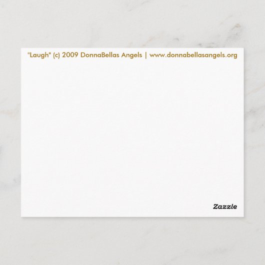 Postkarte lachen (Rückseite)