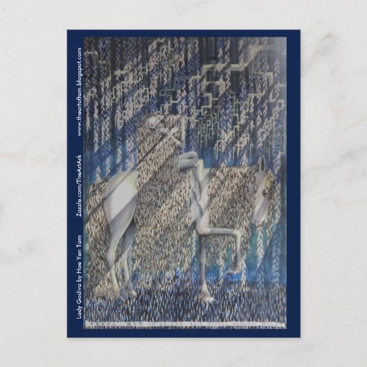 Postkarte - Lady Godiva (Vorderseite)