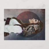 Postkarte "Lady Owl". (Vorderseite)