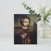 Postkarte "Lady with a Bosch Egg" (Stehend Vorderseite)