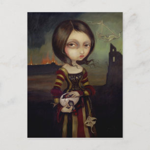 Postkarte "Lady with a Bosch Egg"