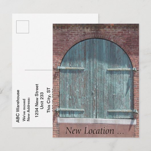 Postkarte - Lagertür (Vorne/Hinten)