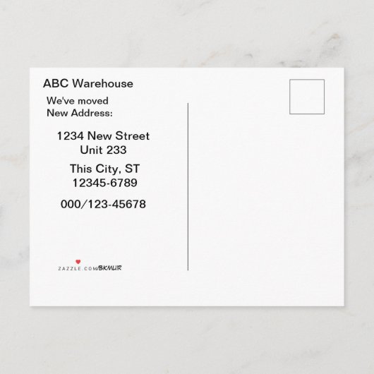 Postkarte - Lagertür (Rückseite)