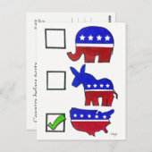 Postkarte: Land vor Party Postkarte (Vorne/Hinten)