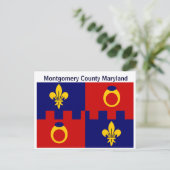 Postkarte: Landkreis Montgomery Maryland Flag Postkarte (Stehend Vorderseite)