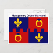 Postkarte: Landkreis Montgomery Maryland Flag Postkarte (Vorne/Hinten)