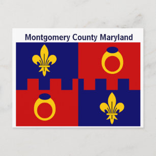 Postkarte: Landkreis Montgomery Maryland Flag Postkarte