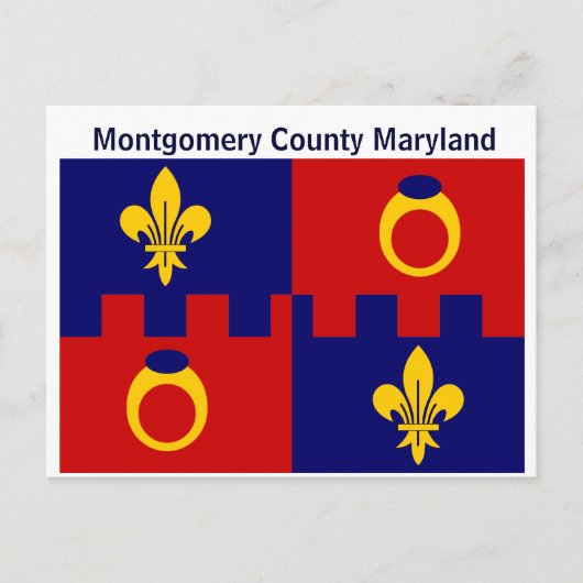 Postkarte: Landkreis Montgomery Maryland Flag Postkarte (Vorderseite)