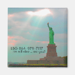 Postkarte, LBG 864-979-7157, bin ich ...... noch Magnet