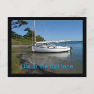 Postkarte:Leben auf der Schnellspur Postkarte