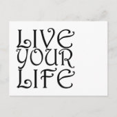 Postkarte "Leben Sie Ihr Leben" (Vorderseite)
