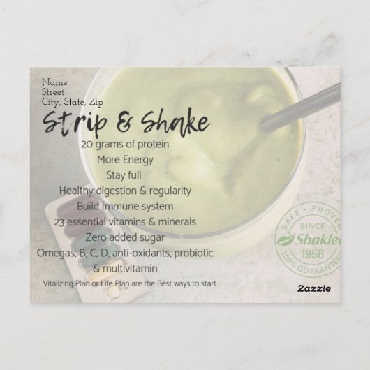 Postkarte Lebensplan (Rückseite)