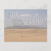 Postkarte „Leere & Selbstfindung“ (Vorderseite)