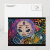 Postkarte: "Leopard Woman" Postkarte (Vorne/Hinten)