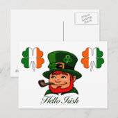 Postkarte Leprechaun (Vorne/Hinten)