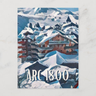 Postkarte Les Arcs Skistation