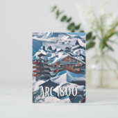 Postkarte Les Arcs Skistation (Stehend Vorderseite)