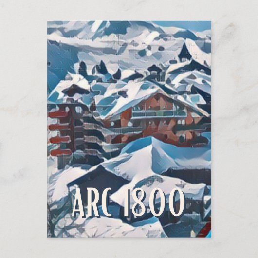 Postkarte Les Arcs Skistation (Vorderseite)
