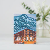Postkarte Les Bogen 2000 Skistation (Stehend Vorderseite)