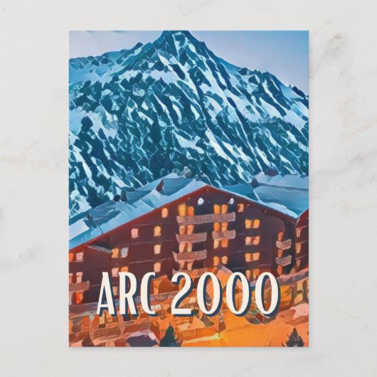 Postkarte Les Bogen 2000 Skistation (Vorderseite)