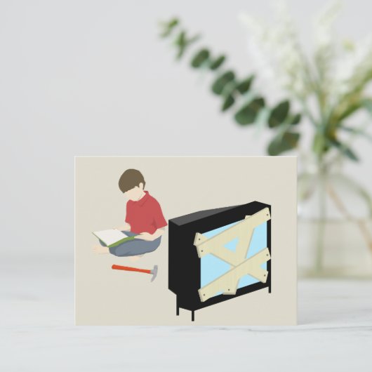 Postkarte lesen (Stehend Vorderseite)