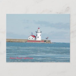 Postkarte: Leuchtturm Harbor Beach Postkarte