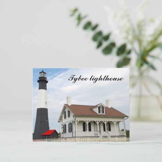 Postkarte Leuchtturm Tybee Island (Stehend Vorderseite)