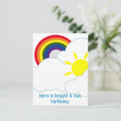 Postkarte - LGBT Bright & Fun Geburtstag (Stehend Vorderseite)