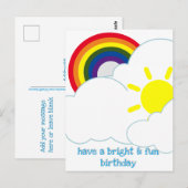 Postkarte - LGBT Bright & Fun Geburtstag (Vorne/Hinten)