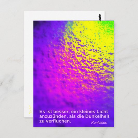 Postkarte "Licht" (Vorne/Hinten)