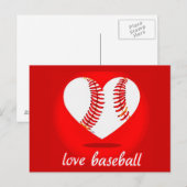Postkarte, Liebe, Baseball Postkarte (Vorne/Hinten)