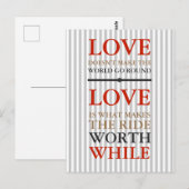 Postkarte - Liebe ist was... (Vorne/Hinten)