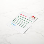 Postkarte - Lieber Weihnachtsmann, ich wünsche mir (Gedreht)