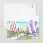 Postkarte "Liegestühle" (Vorne/Hinten)
