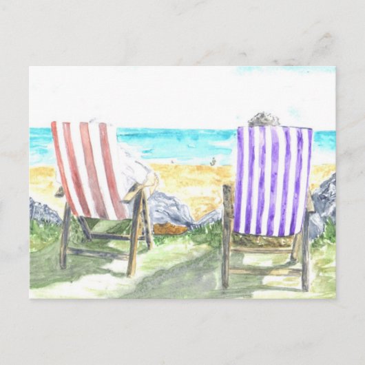 Postkarte "Liegestühle" (Vorderseite)