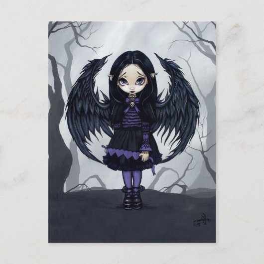 Postkarte "Lila Papierherze" (Vorderseite)