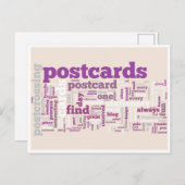 Postkarte "lila Postübergabe" (Vorne/Hinten)